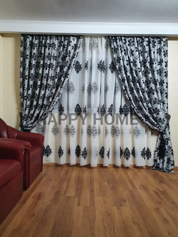 DRAPERIE BLACK FLOWER - imagine 4