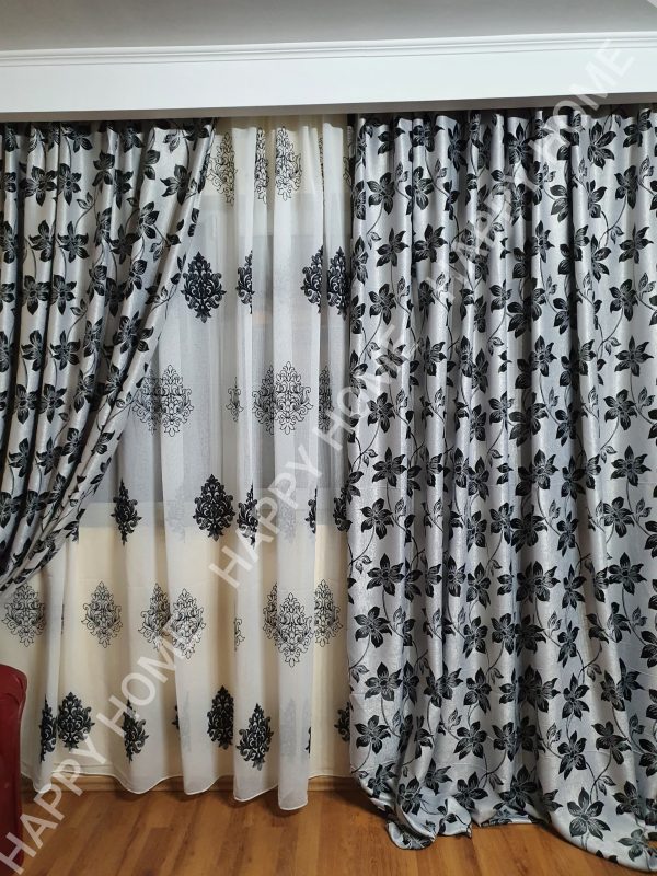 DRAPERIE BLACK FLOWER
