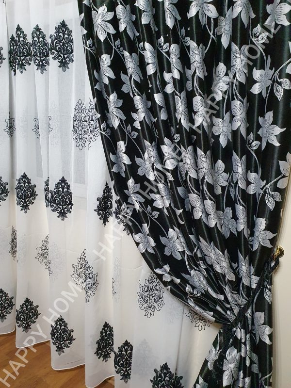 DRAPERIE SILVER FLOWER - imagine 2