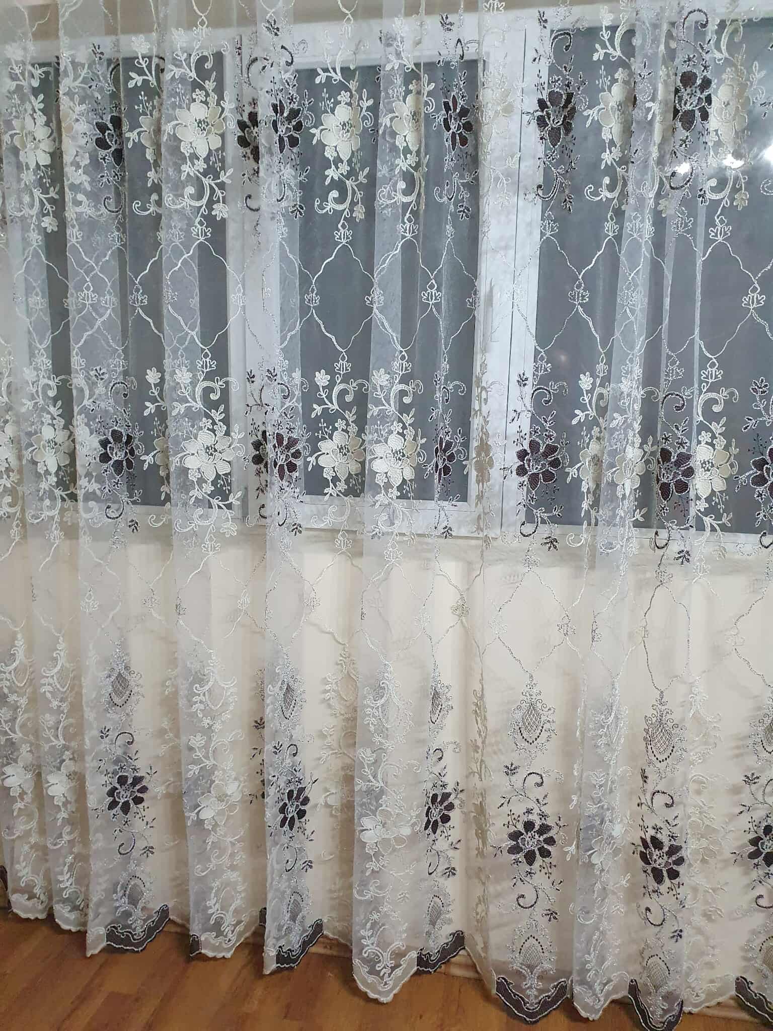 PERDEA DIN TULLE BRODAT - imagine 2