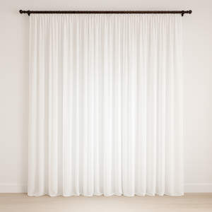 Perdea din triplu voal ivoire
